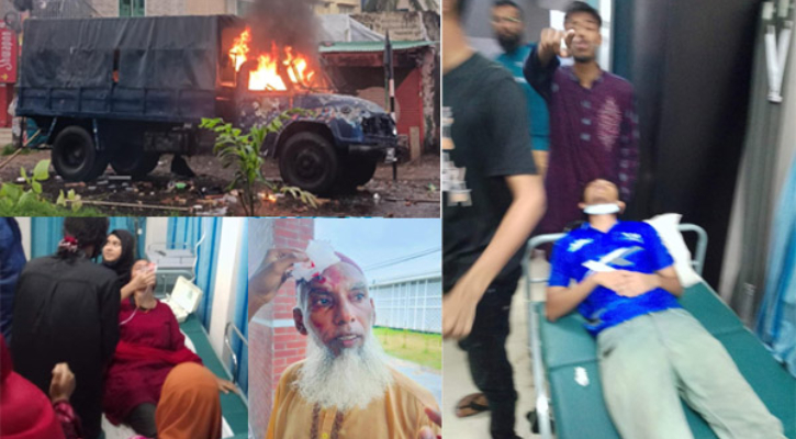 গুলি খেয়েও রাজপথ ছাড়েনি খুলনার ছাত্র-জনতা